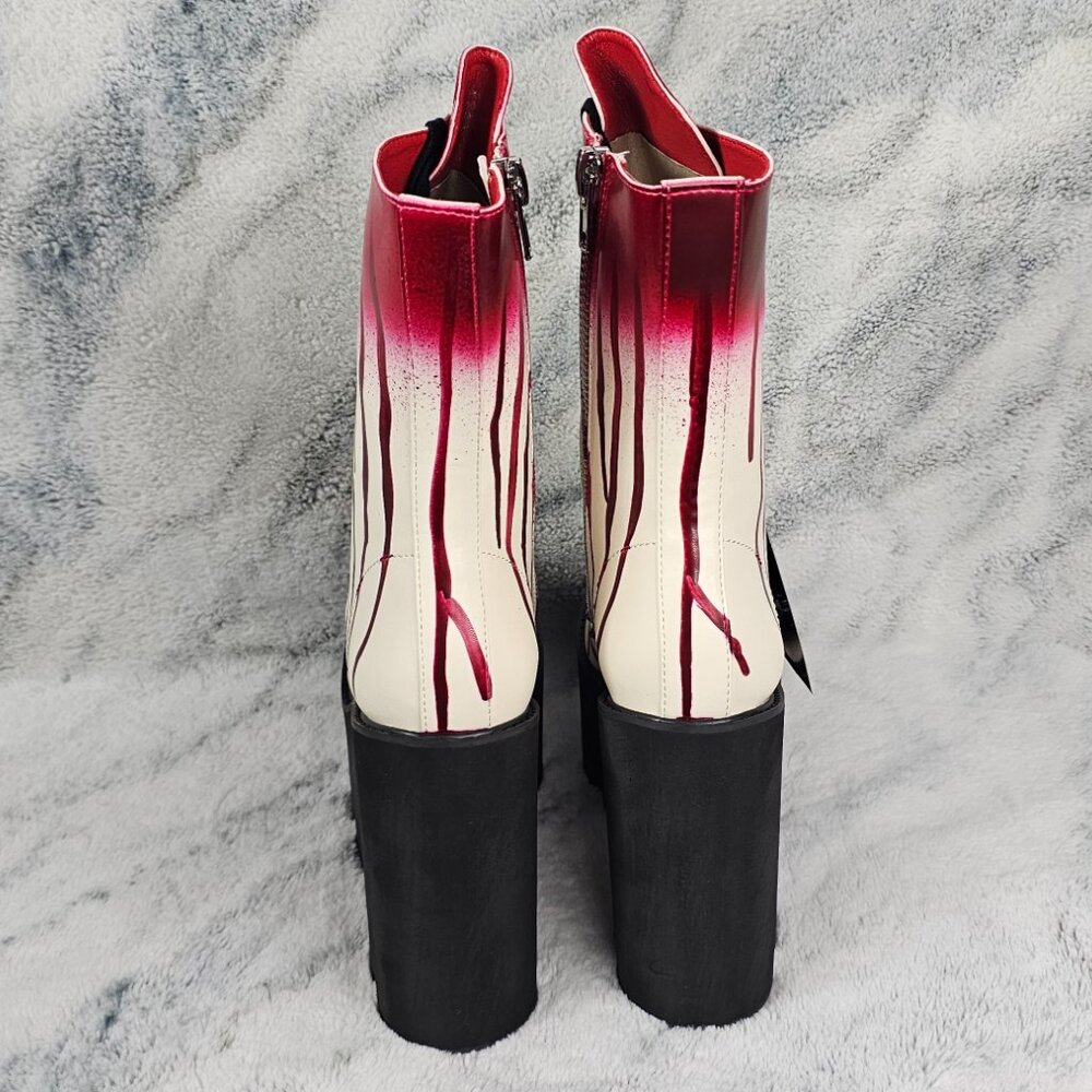 Dolls Kill Trickz N Treatz 10 Dripping Blood Scream Queen Platform Traitor Boots - Picture 4 of 12